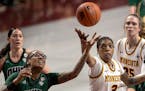 Deja Winters (3) has given the Gophers a lift as a graduate transfer from North Carolina A&T.