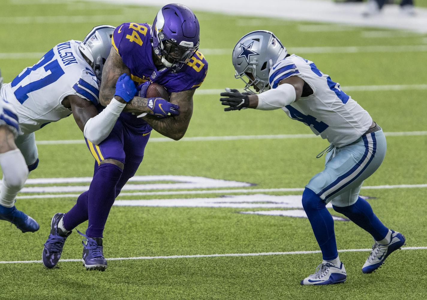 Vikings tight end Irv Smith Jr. is dealing with groin and back injuries.