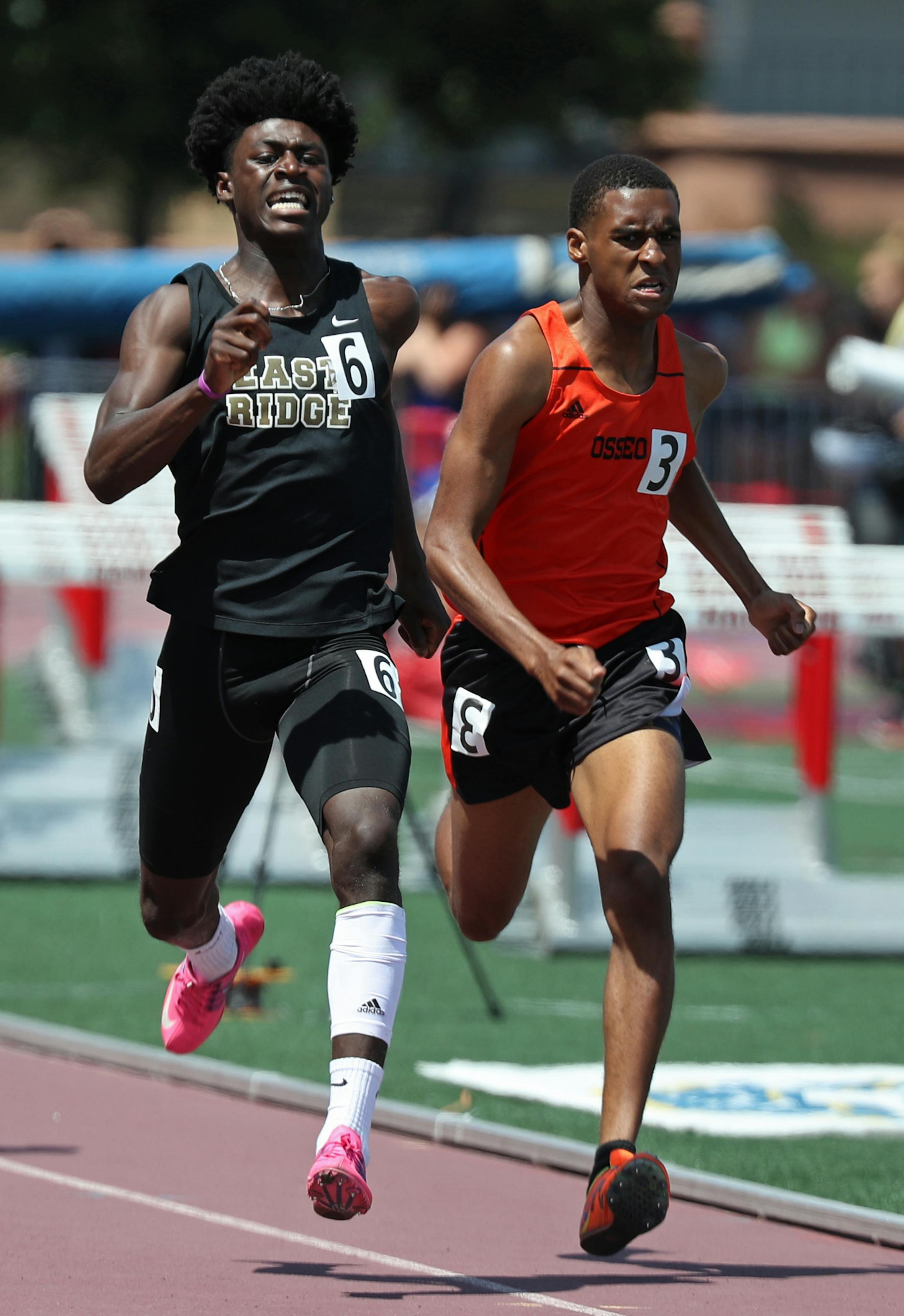 Marcus Haskins ran the anchor leg for East Ridge as they claimed first place in the 4x200 meter relay. ] Shari L. Gross &#xef; sgross@startribune.com Finals of the MSHSL state Class 2A track meet took place at Klas Field on the campus of Hamline University in St. Paul, Minn. on Saturday, June 10, 2017