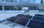 Solar panels on the roof of the Rockford Road Library in Crystal will begin providing electricity to the building later this year. Hennepin County has