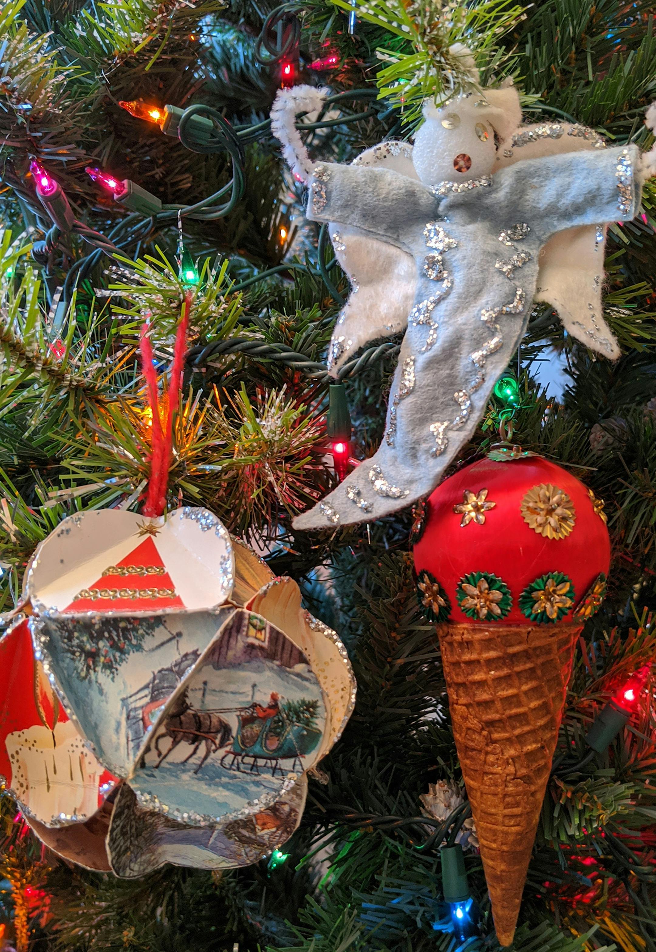 "When my son was about 10 years old his teacher invited her students and their parents to make these ornaments together. They've survived surprisingly well for almost 40 years. They're among our most cherished keepsakes hanging on our tree."
Judy Russell