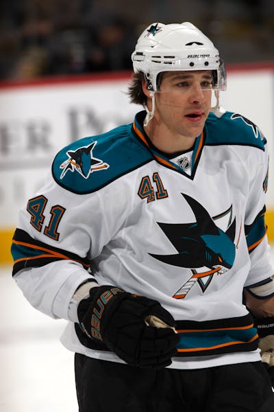 Wild winger Jed Ortmeyer (while still with San Jose, 2010)