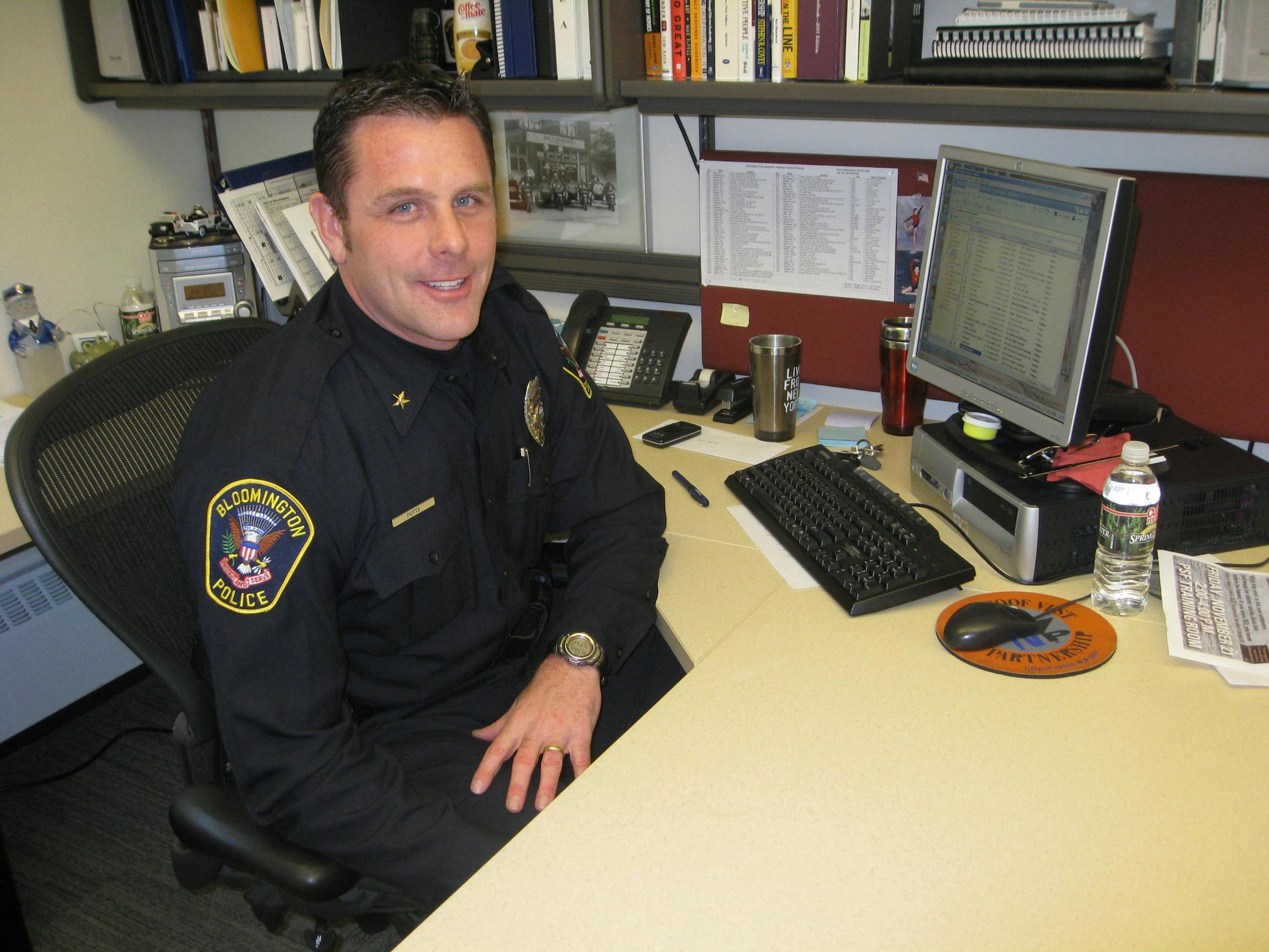 Jeff Potts, Bloomington's new police chief. 11/2008 TAKEN BY MARY JANE SMETANKA