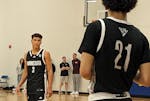 Gophers recruit Isaac Asuma, left, played for D1 Minnesota 2024 17U team last week in the Prep Hoops Battle at the Lakes tournament at Wayzata.