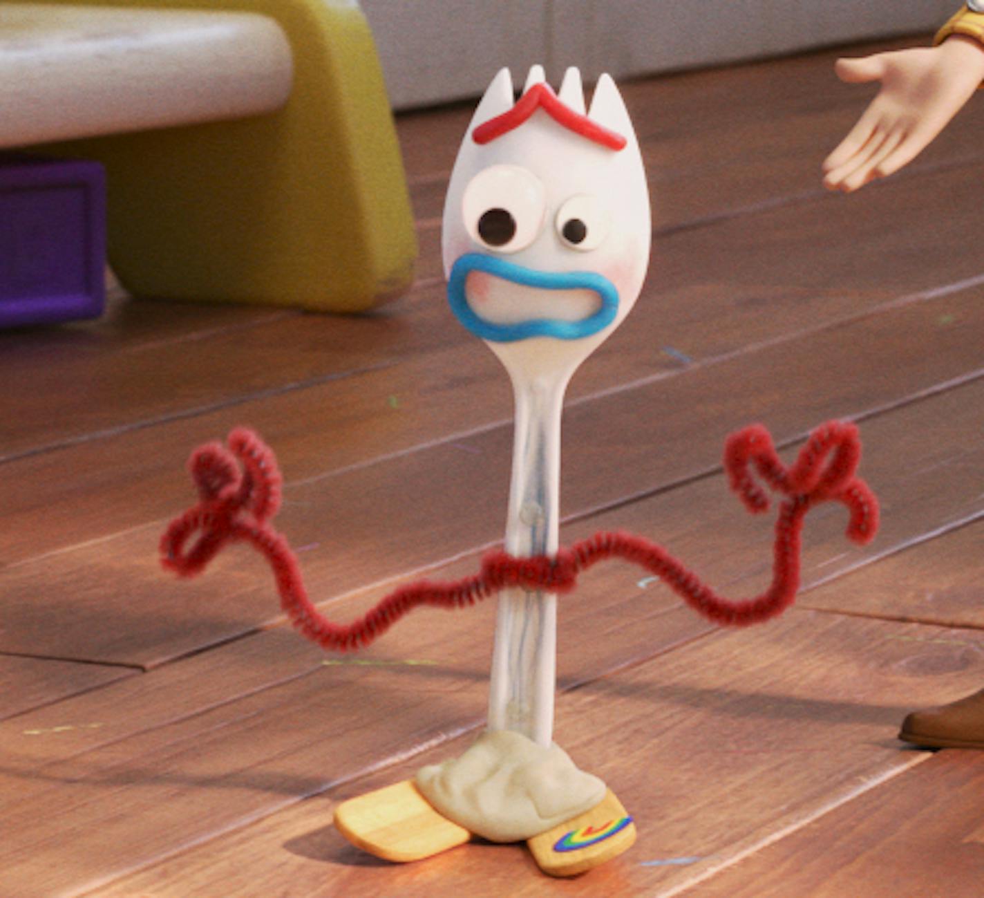 NEW FRIEND! &#x2013; In Disney and Pixar&#x2019;s &#x201c;Toy Story 4,&#x201d; Bonnie makes a new friend in kindergarten orientation&#x2014;literally. When Forky&#x2014;Bonnie&#x2019;s craft-project-turned-toy&#x2014;declares himself trash and not a toy, Woody takes it upon himself to show Forky why he should embrace being a toy. Featuring the voices of Tony Hale and Tom Hanks as Forky and Woody, &#x201c;Toy Story 4&#x201d; opens in U.S. theaters on June 21, 2019. &#xa9;2019 Dinsey/Pixar. All Ri