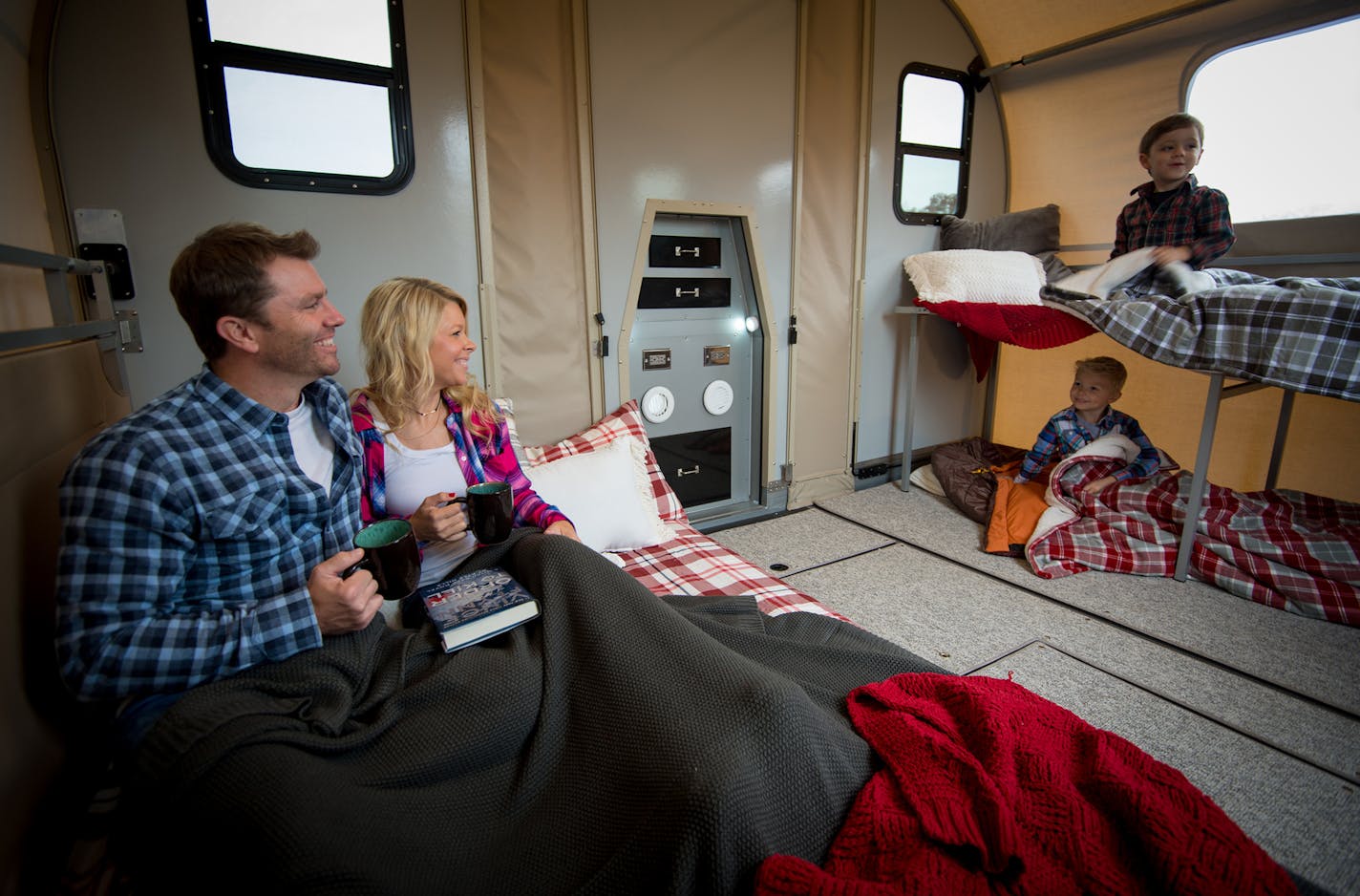 Roomier than most tents, the Camp 365 is a compromise between a pop-up camper and a travel trailer.