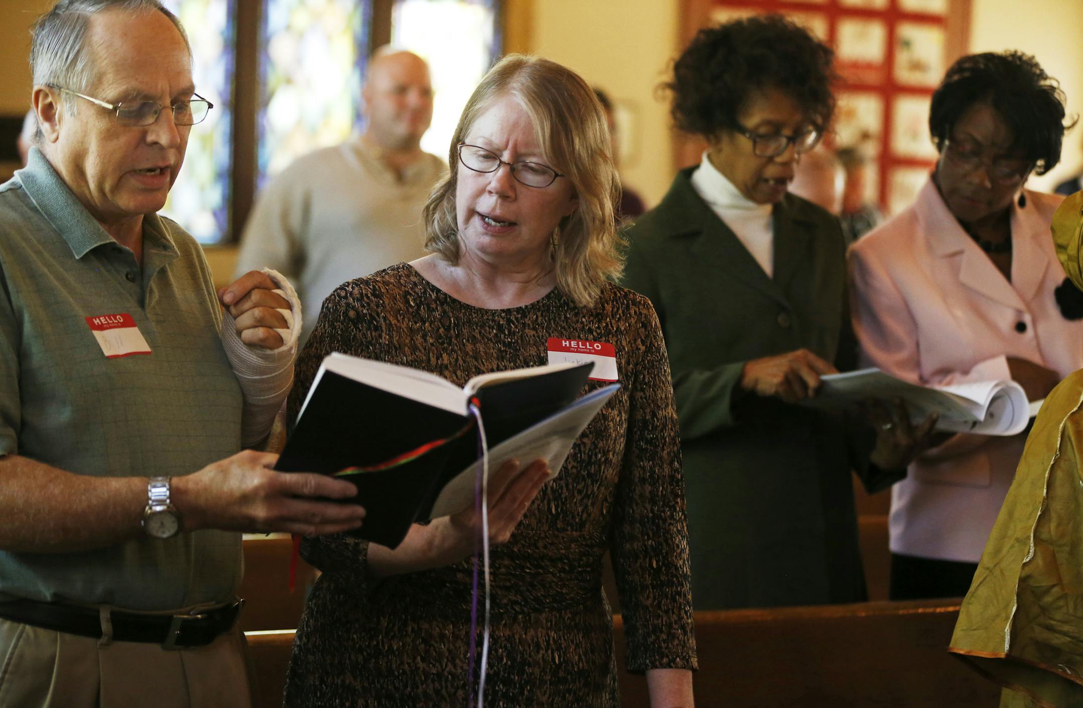 At Clark Memorial Church in South St. Paul, Bill and Jackie Boler followed the lead of the Rev. Oliver White, the St. Paul pastor who lost most of his congregation at Grace Community Church after he came out in favor of gay marriage.]richard tsong-taatarii/rtsong-taataarii@startribune.com ORG XMIT: MIN1309221618391794
