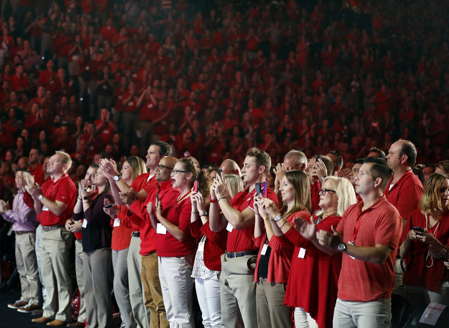 Target team members applauded as Brian Cornell CEO of Target spoke at Target Center Thursday September 15, 2016 in Minneapolis, MN. ] Target holds its Fall Nation Meeting at the Target Center. Jerry Holt / jerry. Holt@Startribune.com