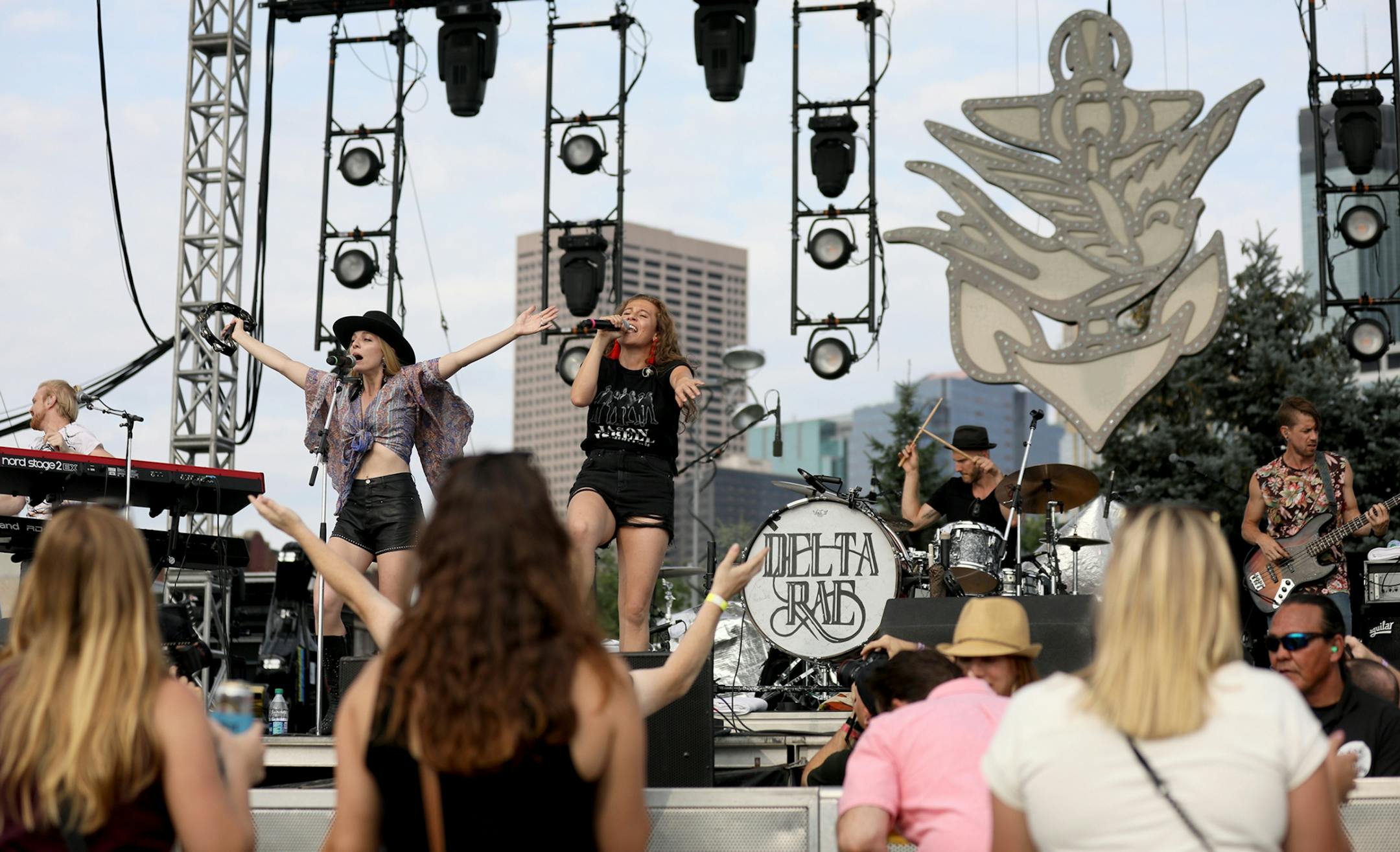 Delta Rae during the Basilica Block Party at Basilica of St. Mary Friday, July 6, 2018, in Minneapolis, MN.