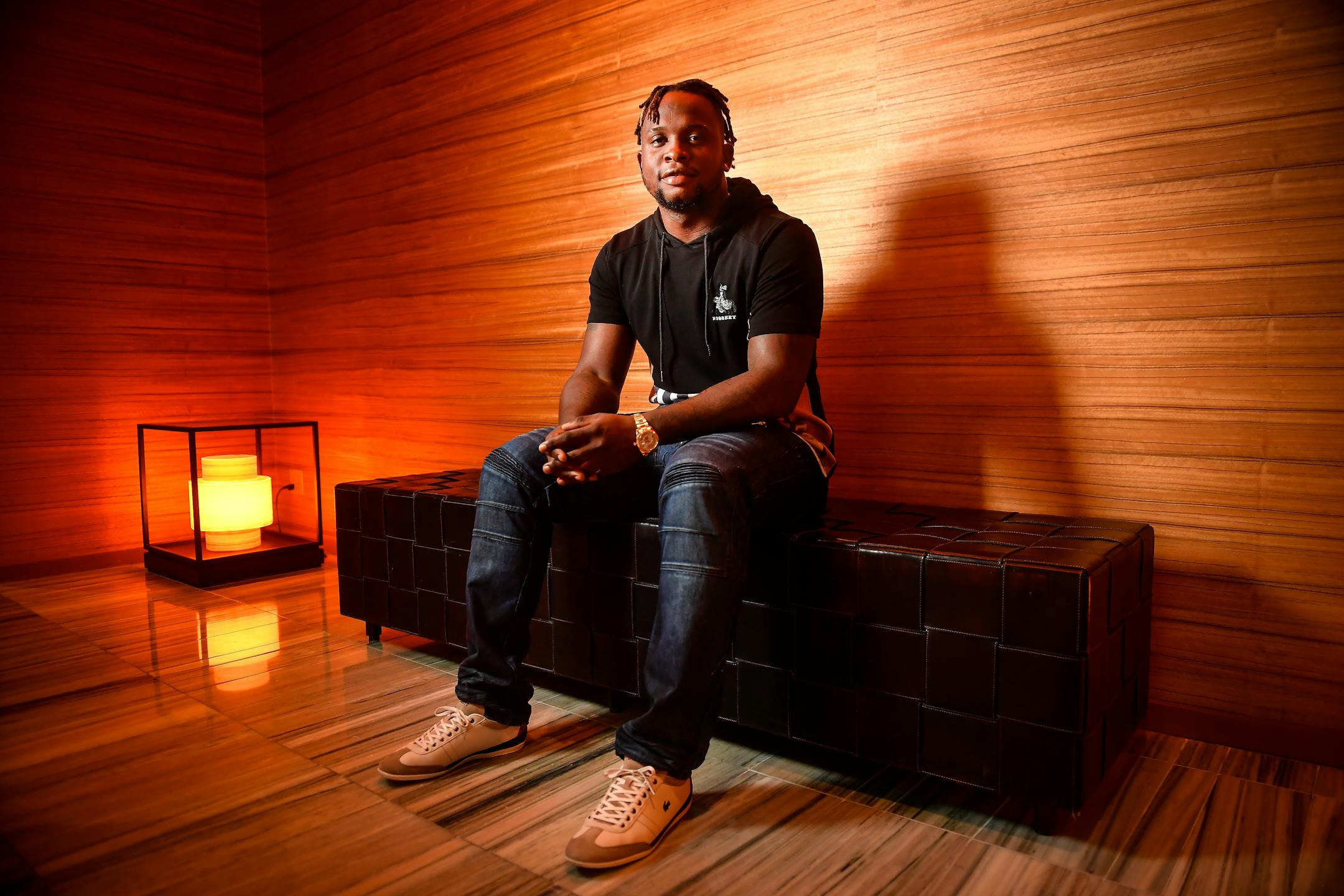Twins third baseman Miguel Sano, at the Loews Minneapolis Hotel on Friday before TwinsFest.