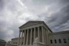 FILE-- The U.S. Supreme Court building in Washington, April 17, 2017. The court announced on June 19, that it would consider whether partisan gerryman