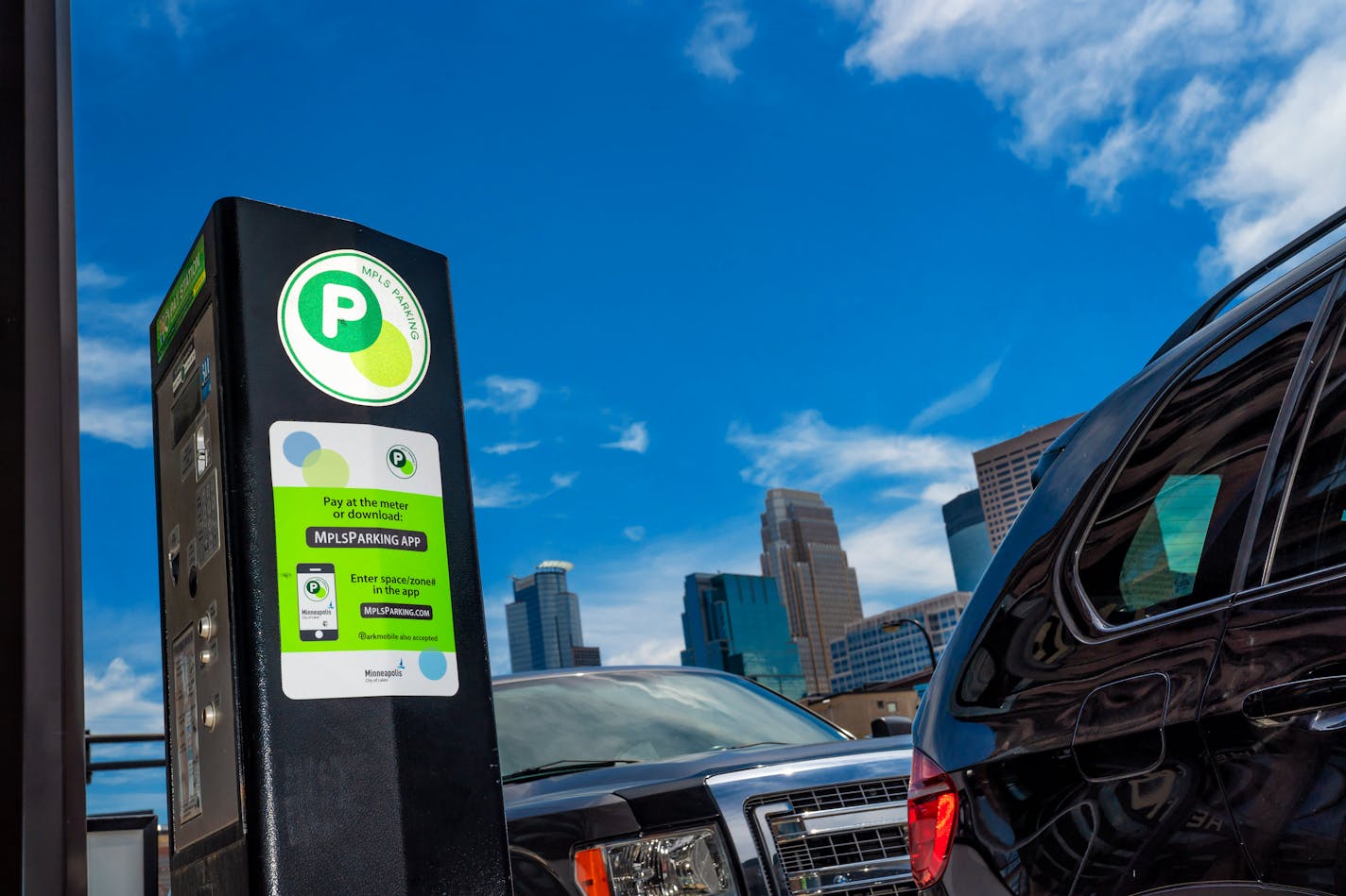 Parking meters on Washington Ave, North Loop, Minneapolis. ] GLEN STUBBE • glen.stubbe@startribune.com Friday, June 22, 2018