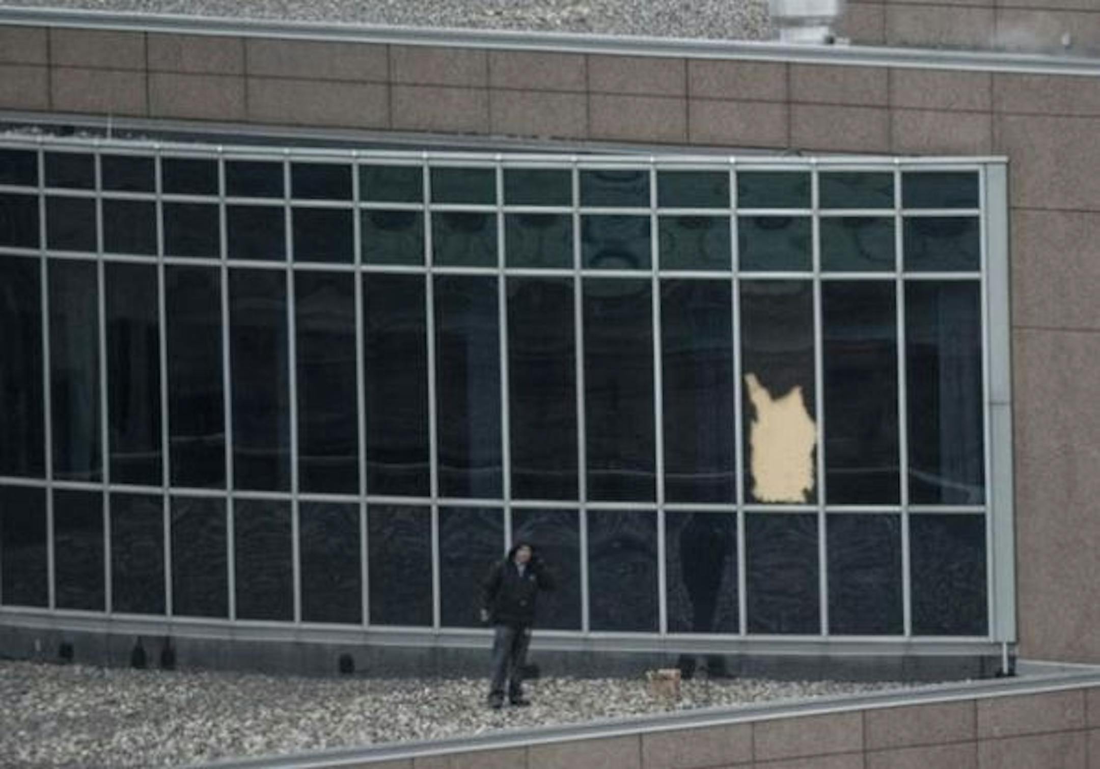 This is the window where inmate Michael Simon broke out of jail last fall.