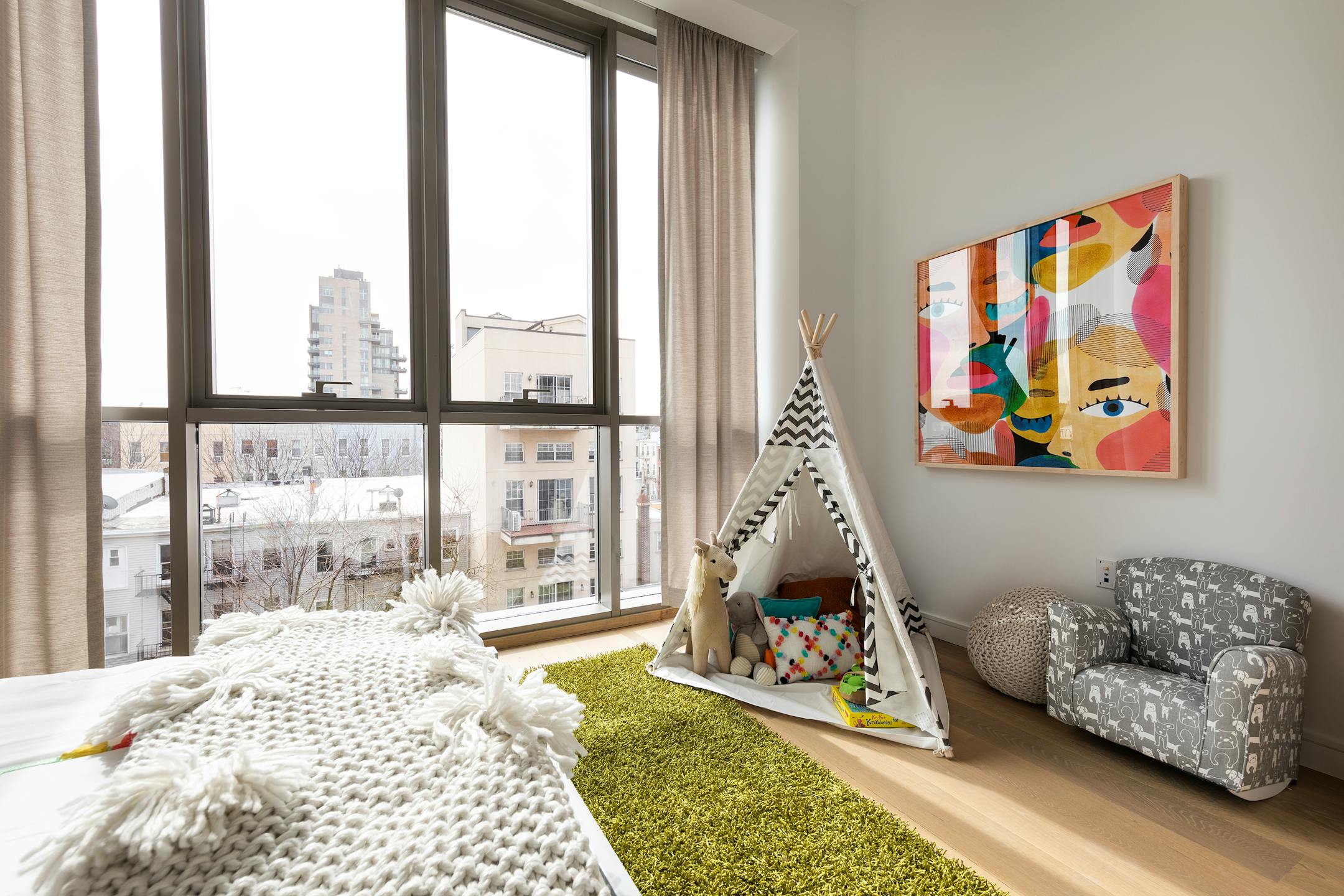 A teepee provides a creative play area in this children's bedroom. (Provided photo/TNS)