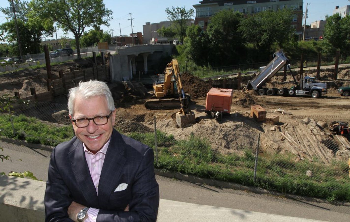 Ross Fefercorn, principal of Minneapolis based RMF Group, was photographed on 7/26/12 at the construction site of the Track 29 City Apartments at 2841 Bryant Ave. South, Minneapolis.