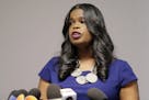 FILE - In this Feb. 22, 2019 file photo, Cook County State's Attorney Kim Foxx speaks at a news conference in Chicago. Foxx on Wednesday, March 27, 20