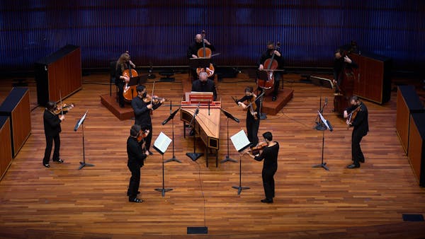 The St. Paul Chamber Orchestra performing Bach’s Third Brandenburg Concerto.