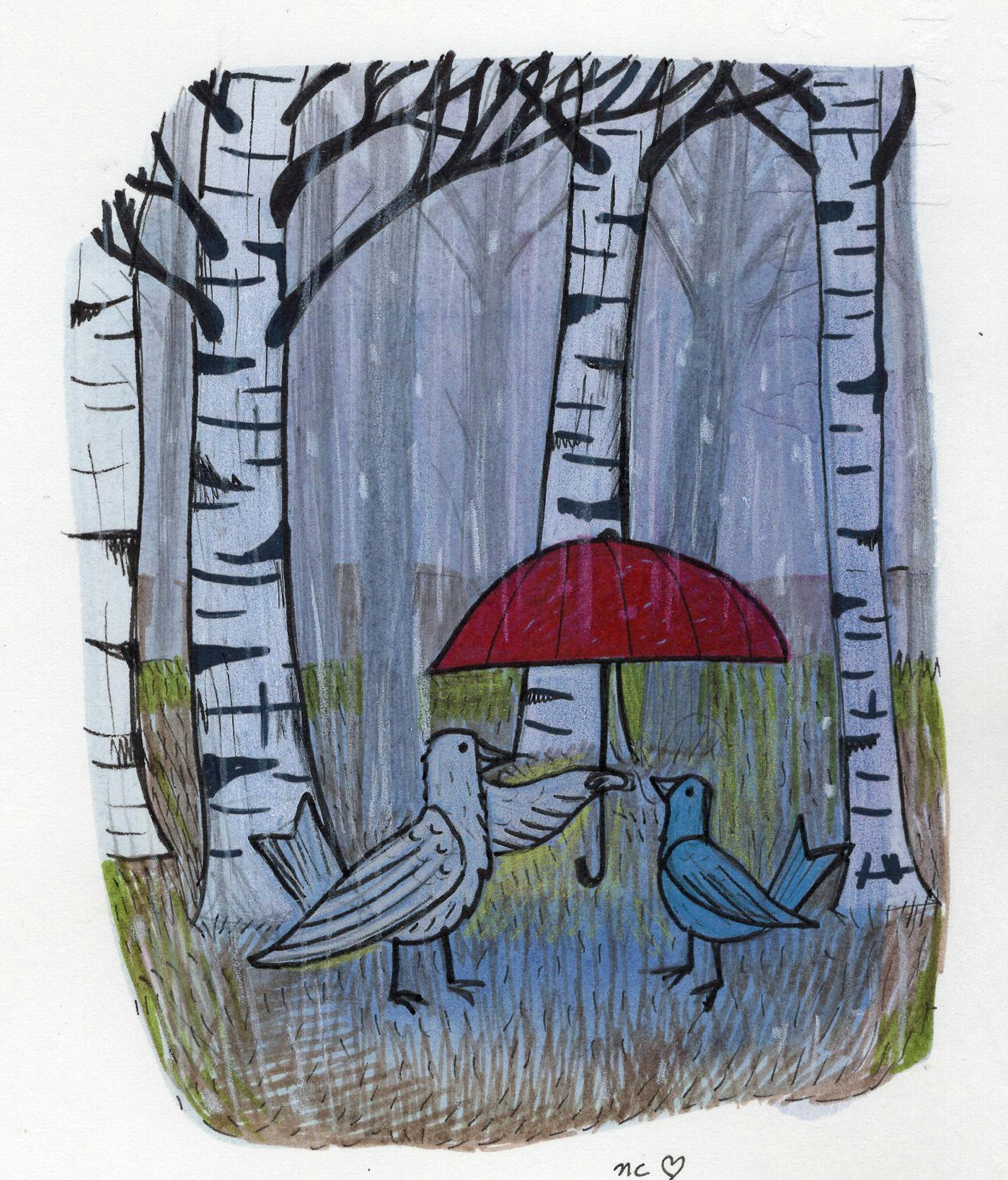 A digital "Doodle a Day" by Nancy Carlson.