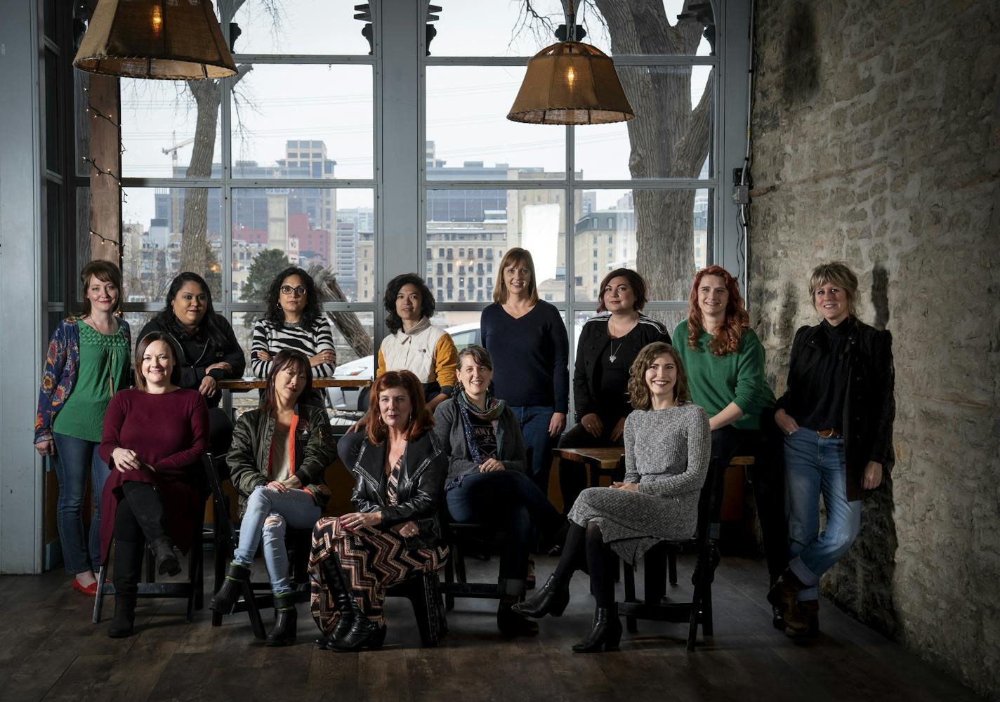 The women who are shaping the Twin Cities' concert scene — front row from left: Amy Rahja (Target Center), Tamsen Preston (The Fillmore/Live Nation), Kimberly Gottschalk (Sue McLean & Assoc.); Brianna Lane (the Warming House); Grace Hall (First Avenue). Back row from left: Jen Whittier (Aster Cafe), Brenda Karunya Peters (Amsterdam Bar & Hall), Sonia Grover (First Avenue), Diane Miller (Icehouse), Renee Alexander (Minnesota State Fair), Shayna Melgaard (Sue McLean & Assoc.), Stacy Schwartz (Ston