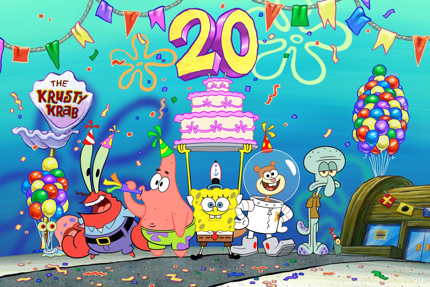 "Spongbob Squarepants" celebrates its 20th birthday
credit: Nickolodon