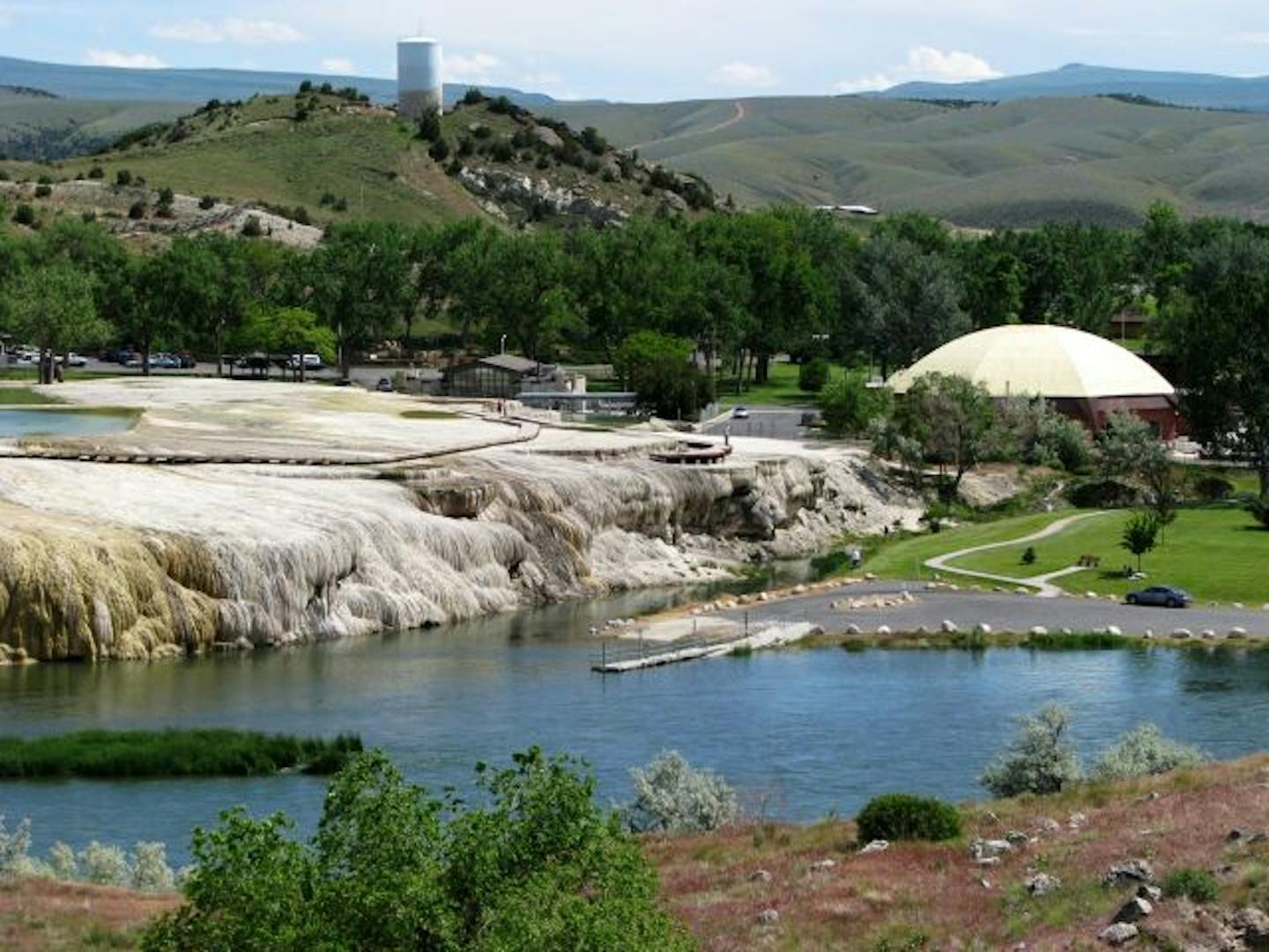 Hot springs in Thermopolis, Wyoming.