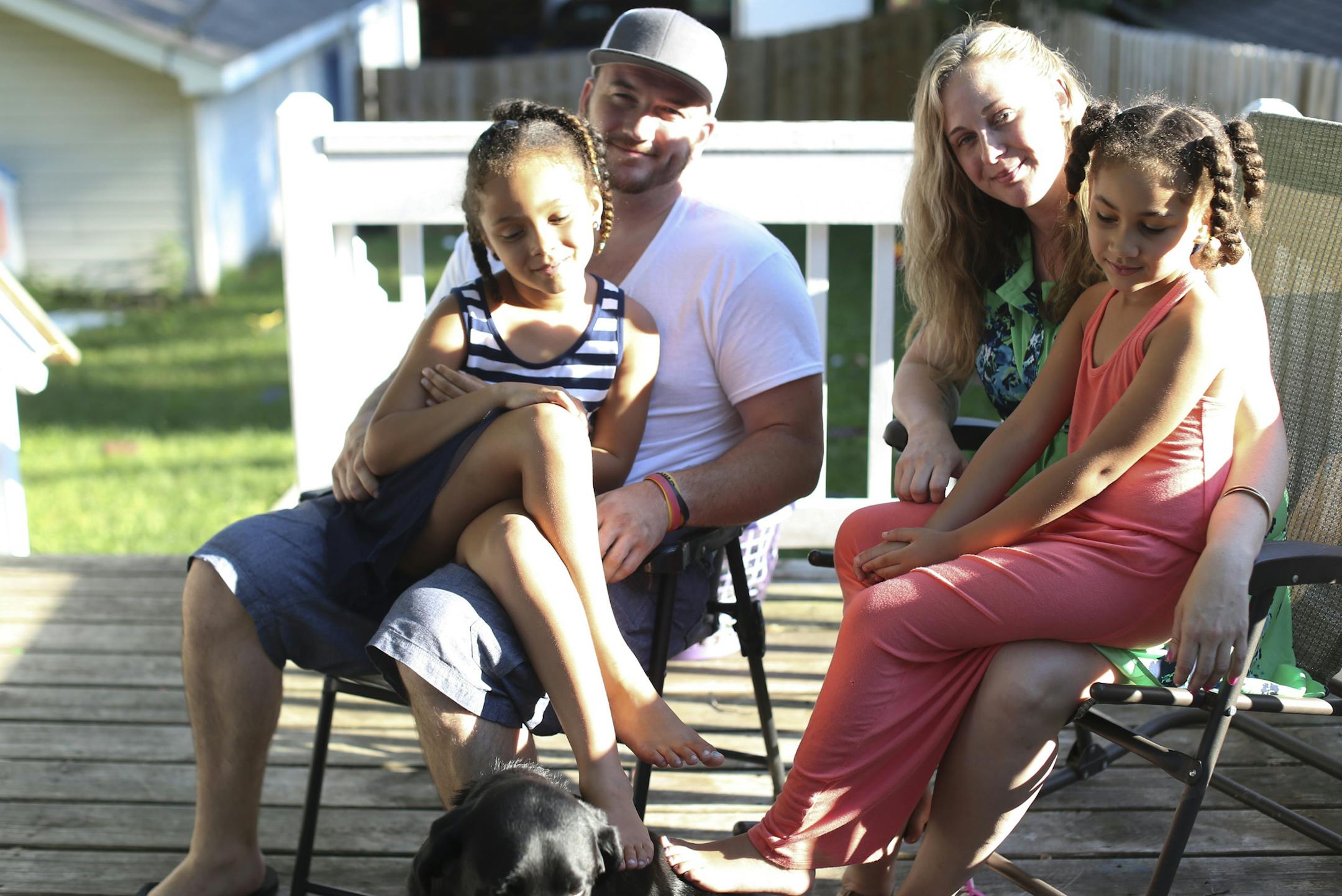 Danny Fay, his daughter Dalia Thornton-Fay, Katie Fay and her daughter Sewmauria Brown posed for a picture on Wednesday, July 23, 2014, in St. Paul, Minn. ] RENEE JONES SCHNEIDER • reneejones@startribune.com