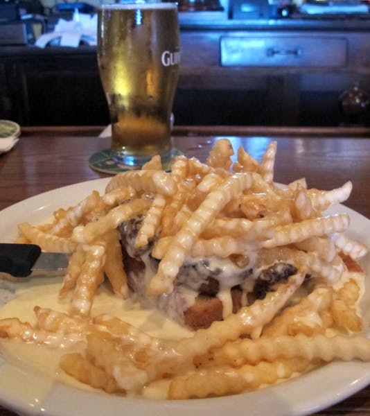 The "horseshoe" sandwich is a Springfield specialty. It's a rich combination of Texas toast topped with meat, French fries and cheese sauce.