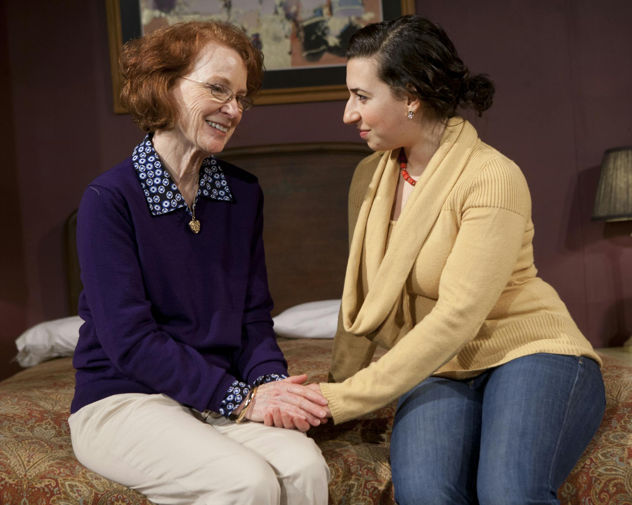Linda Kelsey and Miriam Schwartz in the comedy "Handle with Care."