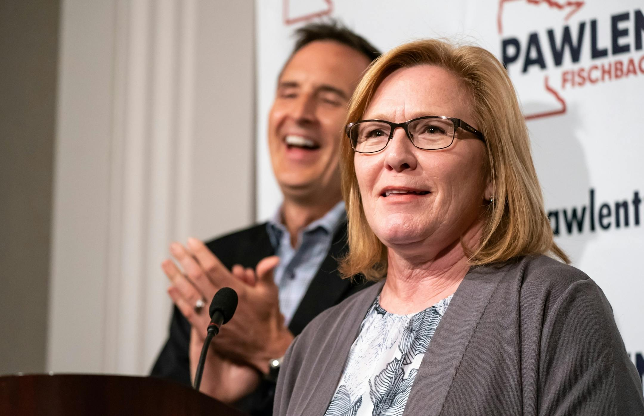 Former Gov. Tim Pawlenty announced Lt. Governor Michelle Fischbach as running mate as he runs for a third term.