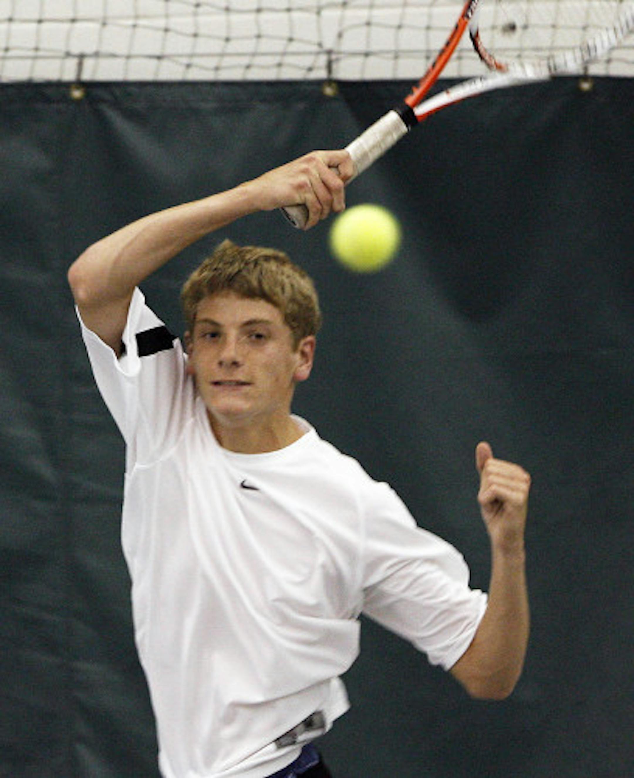 Mounds View tennis player Wyatt McCoy