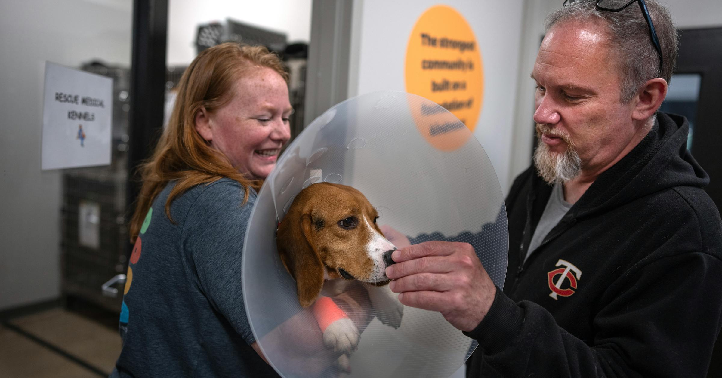 These caged beagles found their barks again. Now they just need homes.