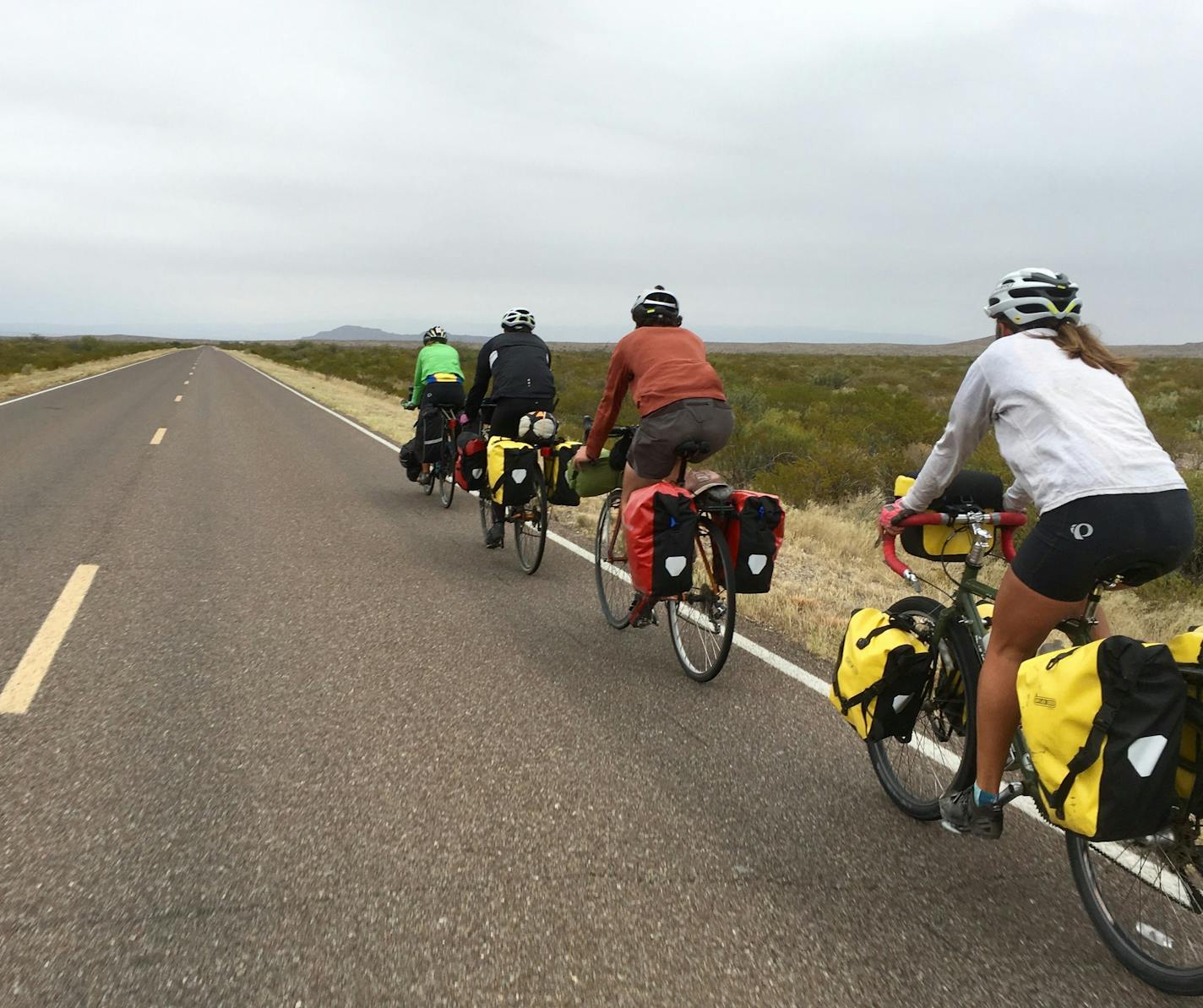 The four Minnesotans travel about 80 miles a day. They plan to reach the east coast by mid-December.