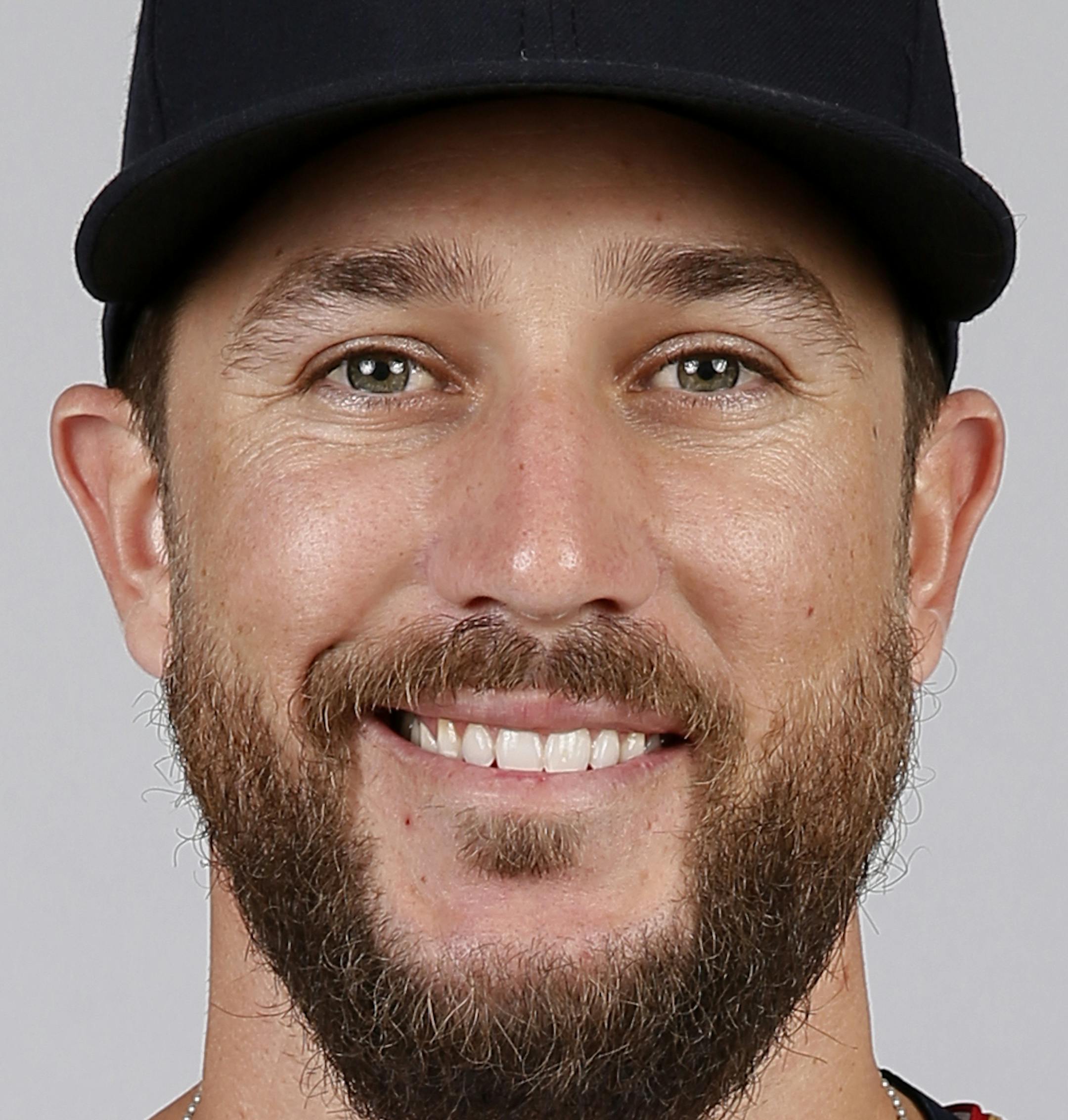 This is a 2015 photo of Trevor Plouffe of the Minnesota Twins baseball team. This image reflects the Twins active roster as of Tuesday March 3, 2015, when this image was taken. (AP Photo/Tony Gutierrez)