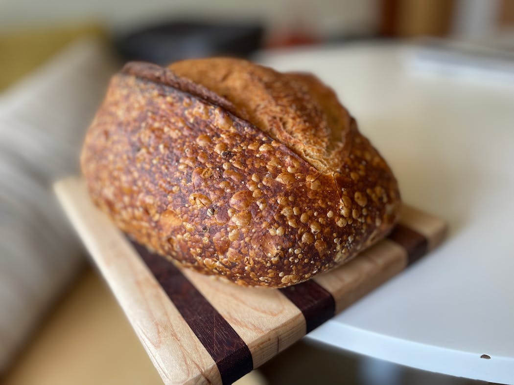 This loaf from Sun Street Breads comes with a soundtrack of crackles baked into the crust.
