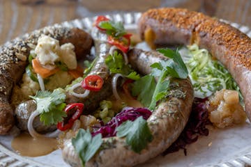 The sausage sampler at Butcher & the Boar in Minneapolis.