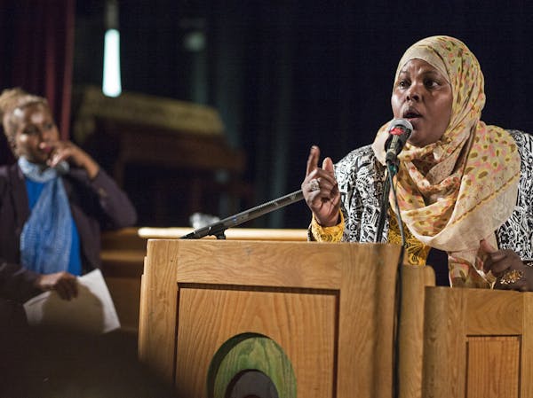 Dega Hussen spoke passionately about her fears of terrorist recruitment during a town hall meeting Thursday at the Sabathani Community Center in Minne