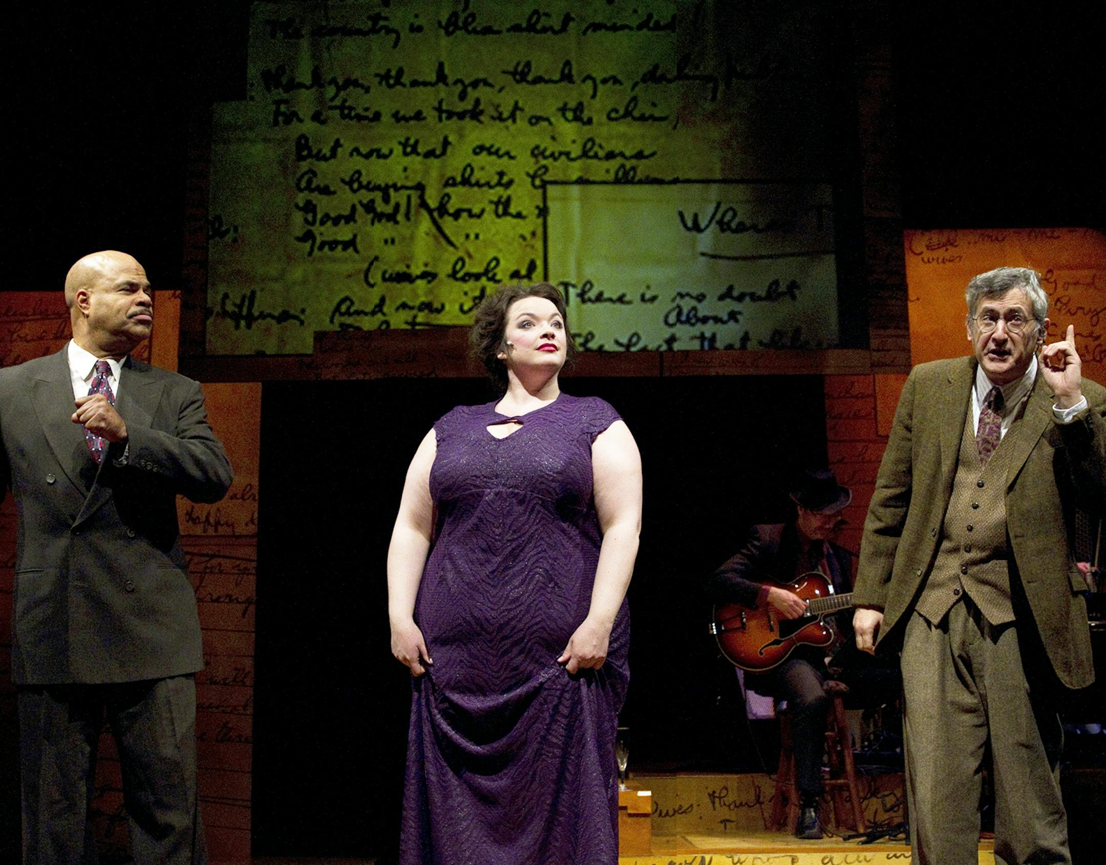 Mychael Rambo, Jennifer Grimm, and Ari Hoptman in "Words By Ira Gershwin" Photo credit: Terry Gydesen