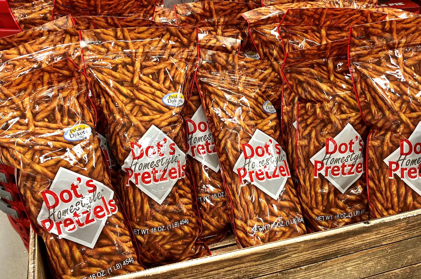 Dot's Homemade Pretzels on display at the downtown Minneapolis Target.