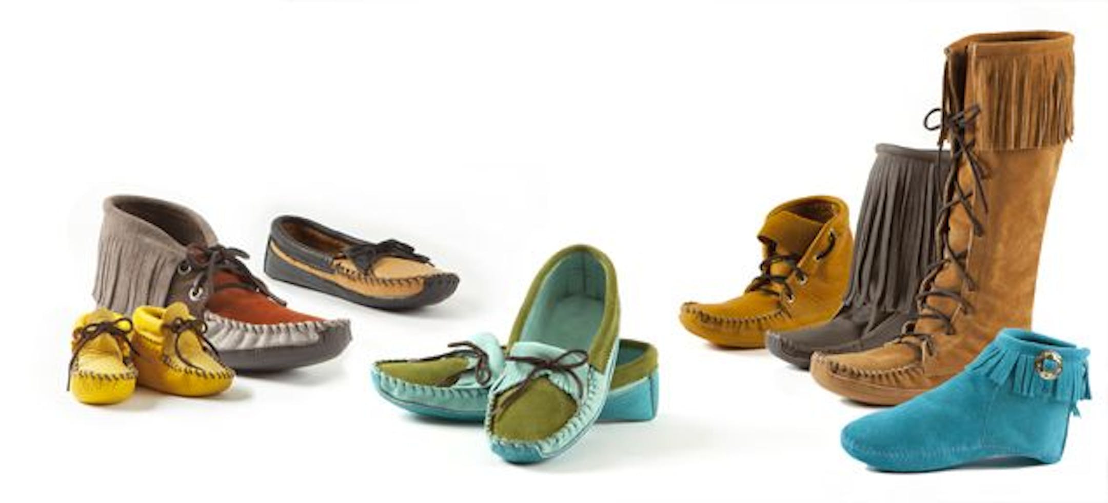 Itasca Leather Good billboard images of moccasins