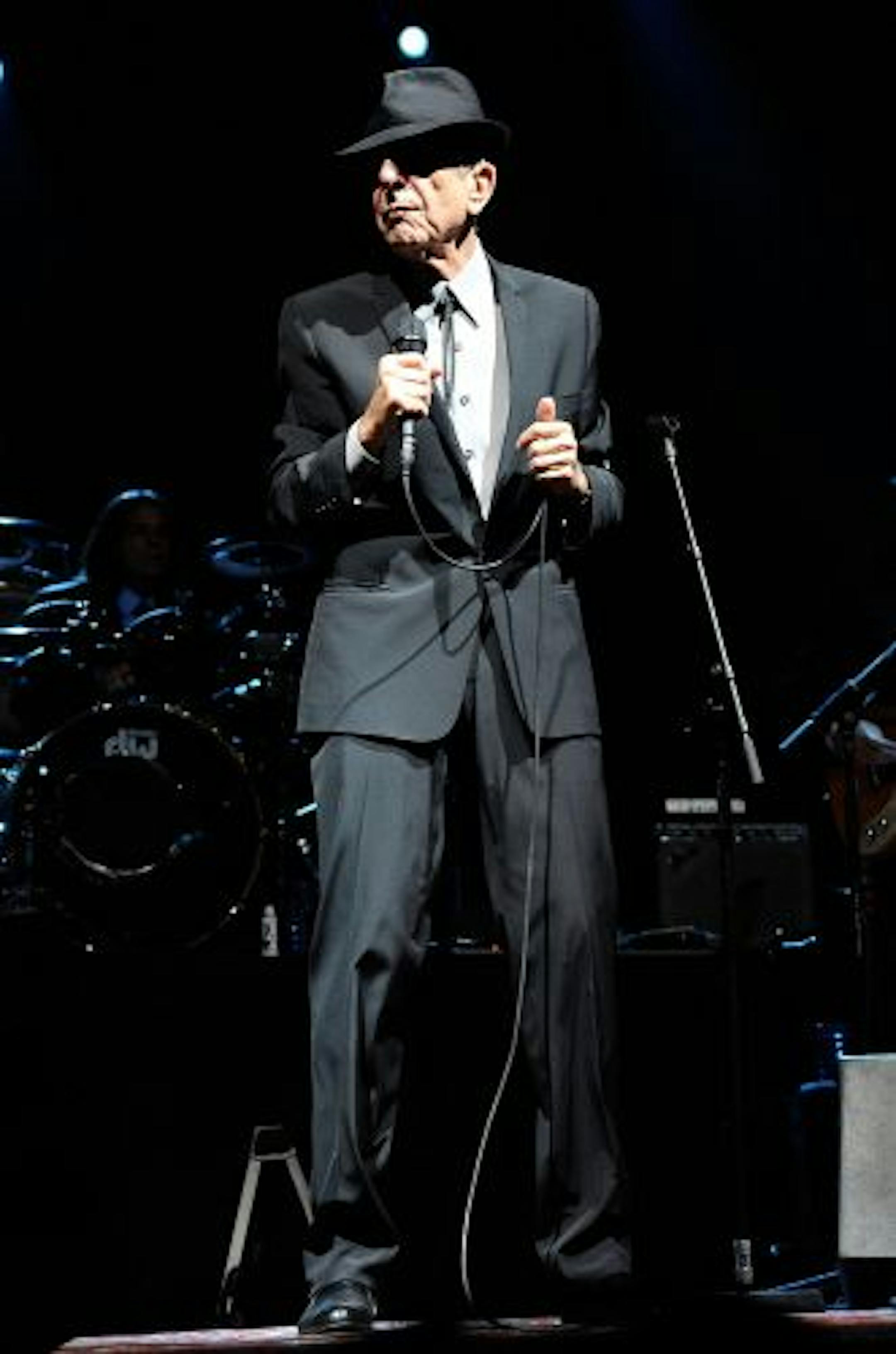 Singer/musician Leonard Cohen in California.