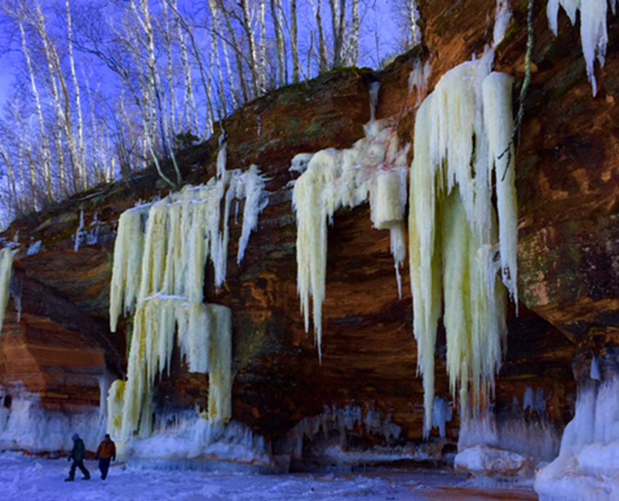Instagram user @blitzcycleworks (Andy Wegner) posted this photo from the Apostle Islands ice caves Feb. 28, 2015.