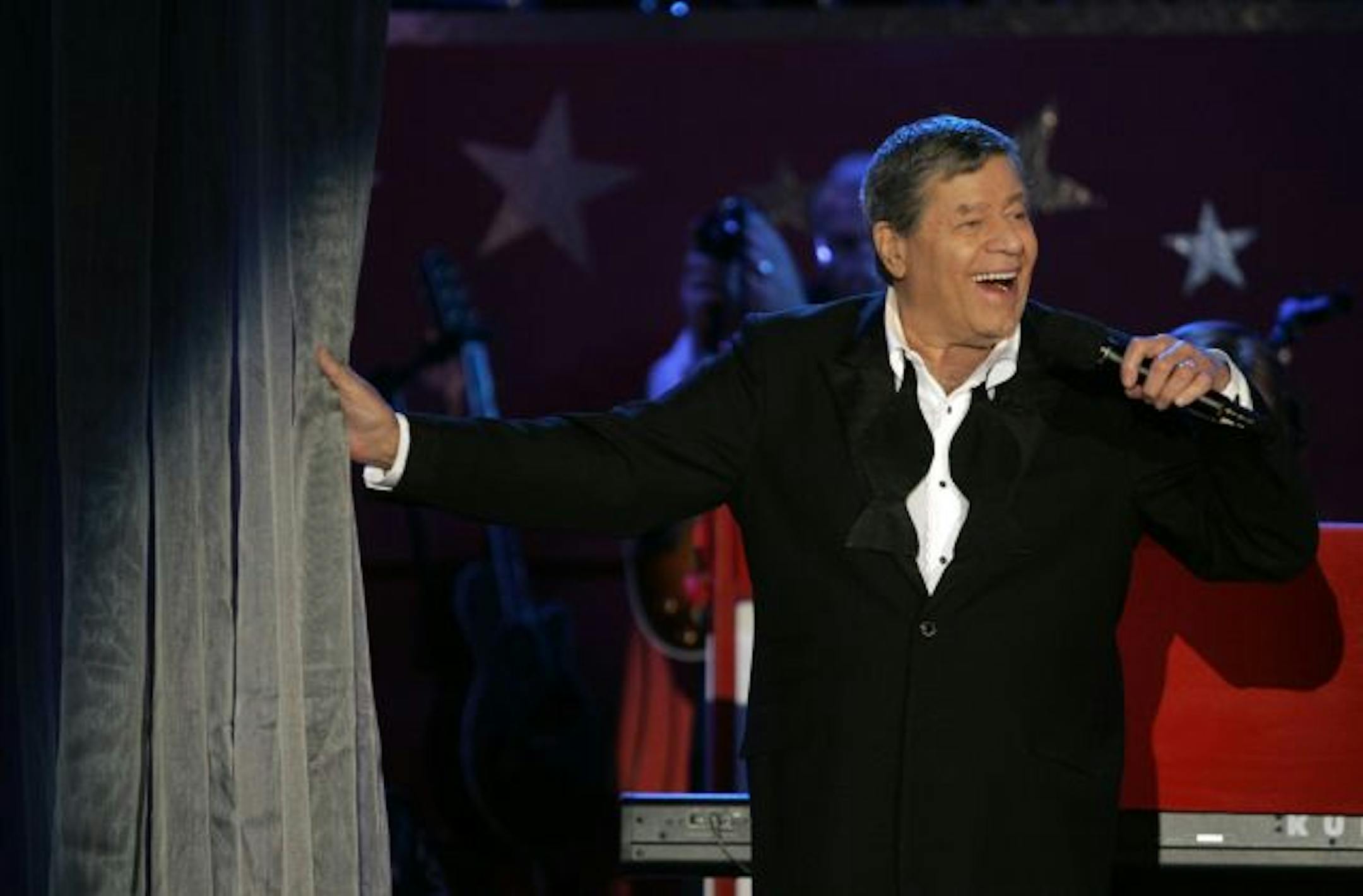 Jerry Lewis performed during the Jerry Lewis Labor Day Telethon in Beverly Hills, Calif., in 2005.