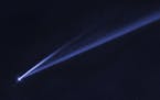 An undated photo of the slowly diminishing asteroid 6478 Gault, with a tail more than 500,000 miles long and some 3,000 miles wide. The dust from such