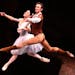 Paloma Herrera, playing Giselle and Jared Matthews playing Count Albrecht leapt through the air during the first act of "Giselle" at t the newly remod
