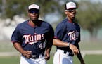 Anyone disappointed in the Twins&#x2019; early returns on 22-year-old Byron Buxton, right, need only look at the career path of Torii Hunter, left. A 