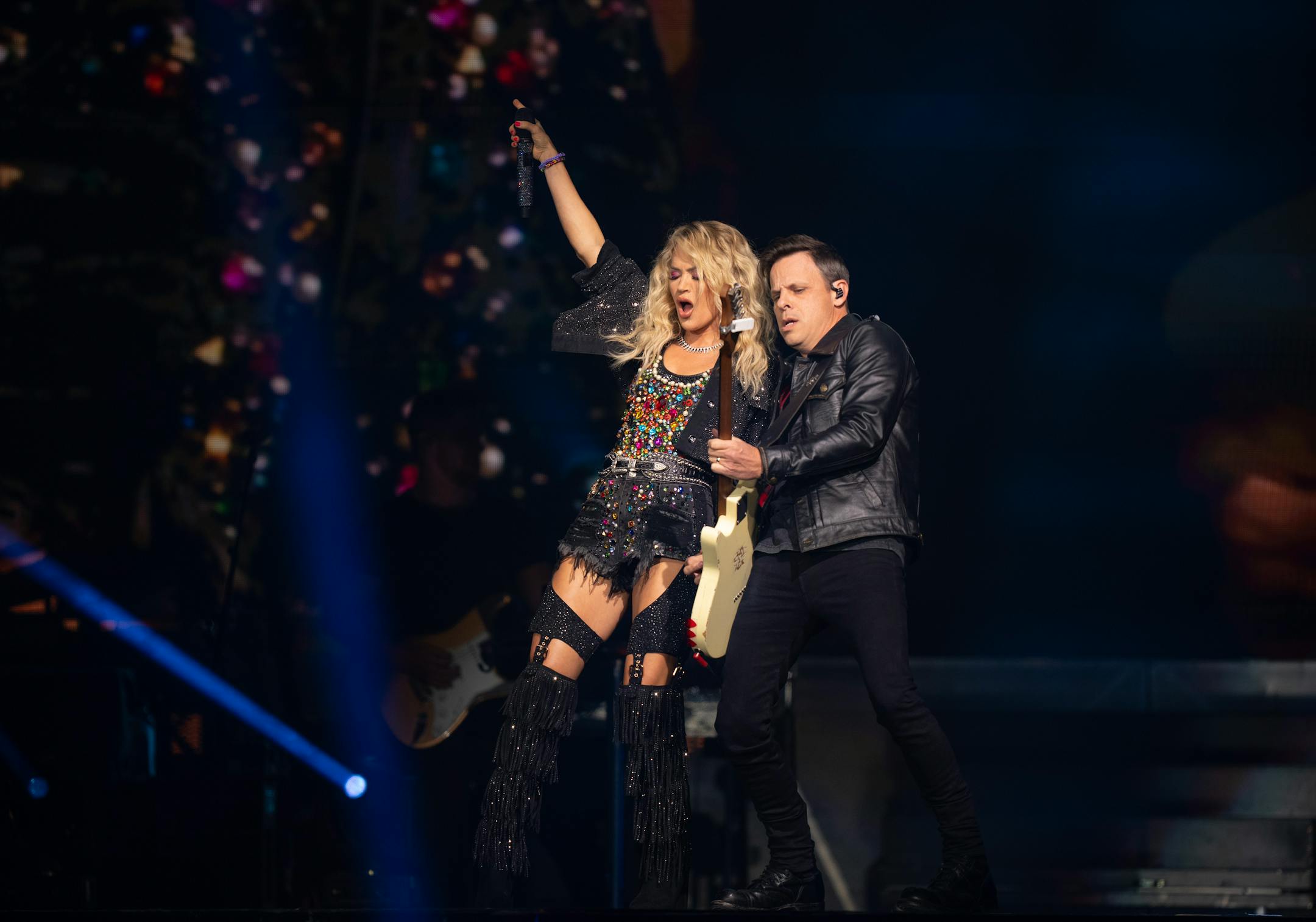 Carrie Underwood performing Tuesday, Oct. 25, 2022 at Target Center in Minneapolis while on her Denim & Rhinestones tour.     ]   JEFF WHEELER • Jeff.Wheeler@startribune.com