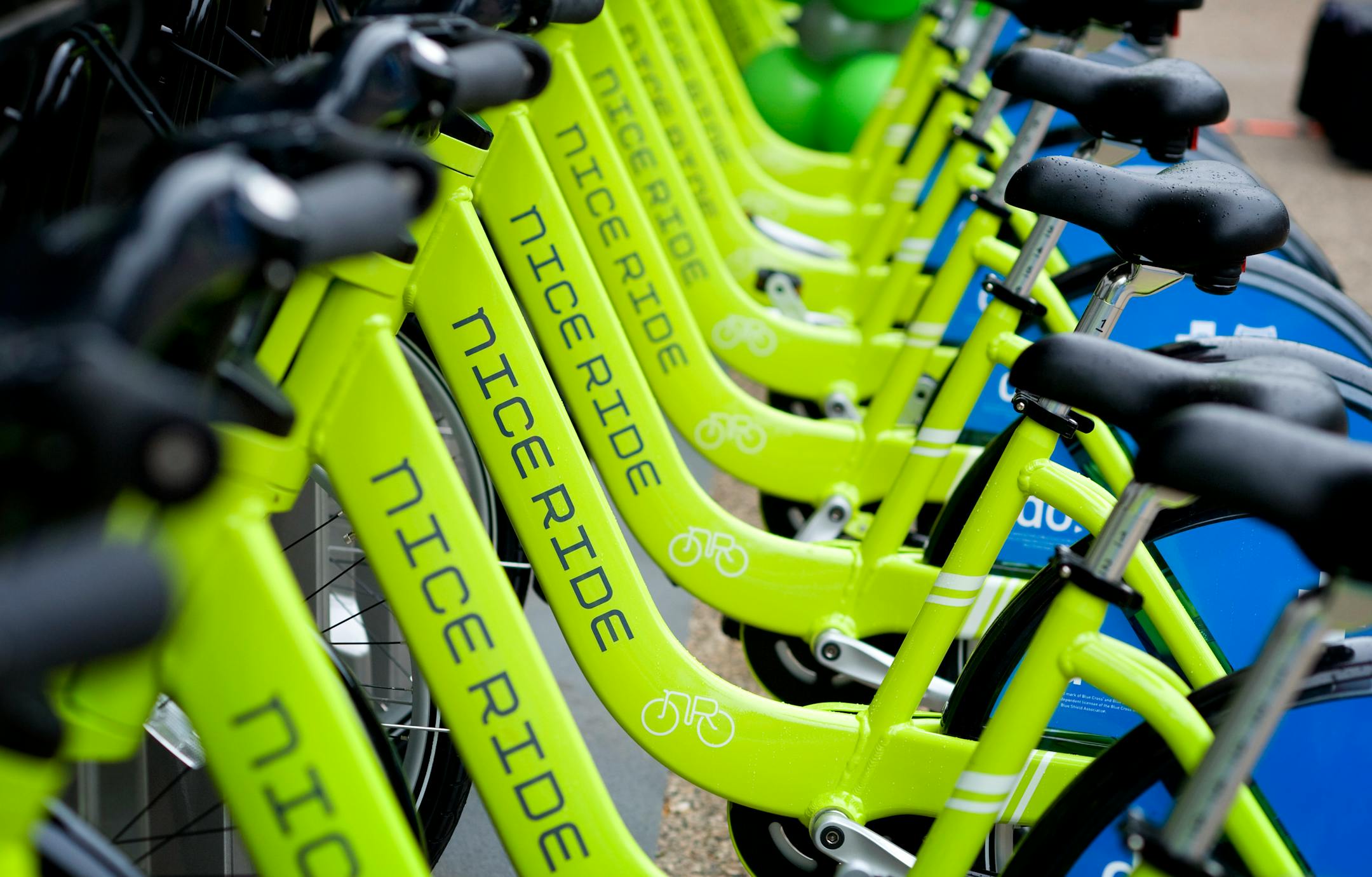 A Nice Ride rental station in downtown Minneapolis