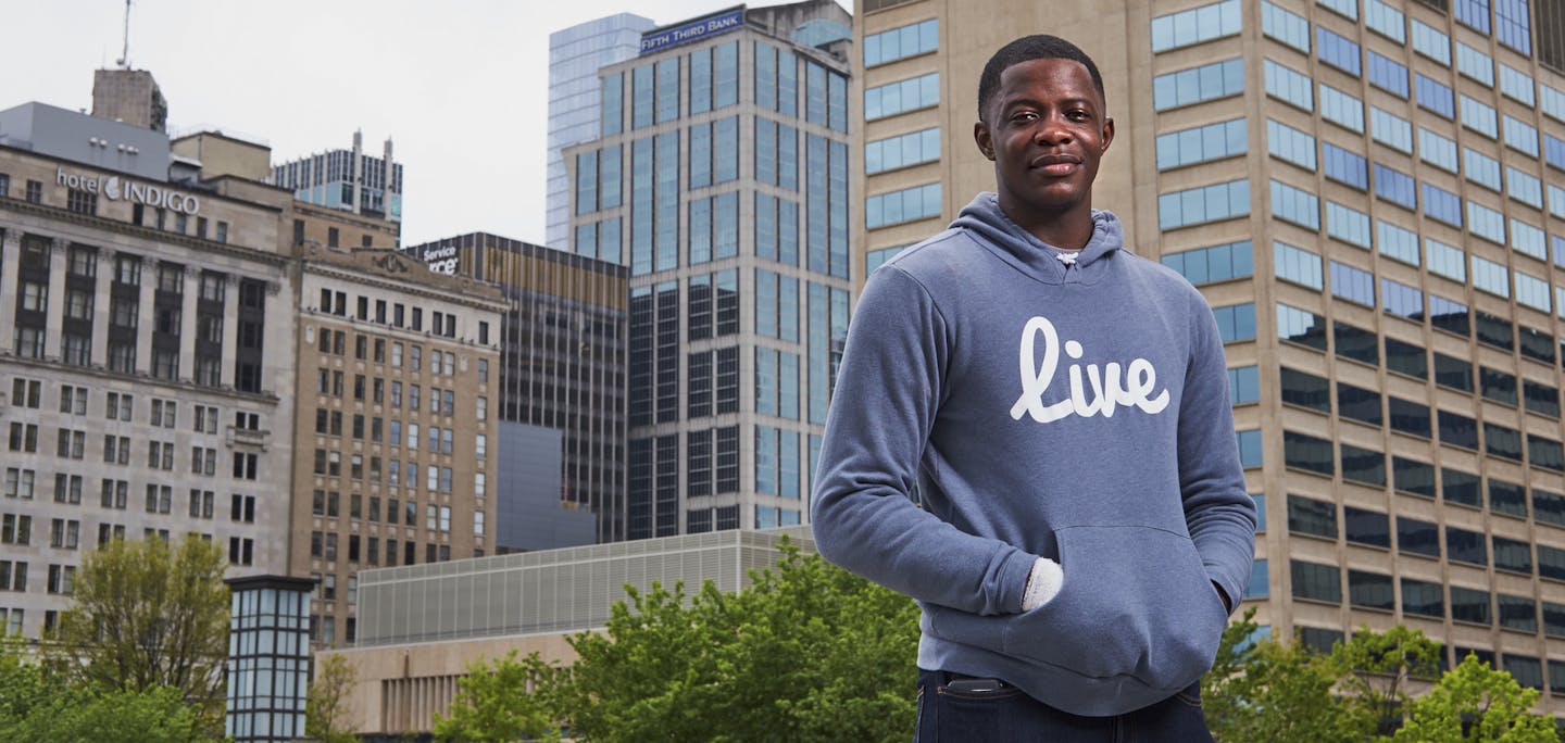 James Shaw Jr., who disarmed the man who opened fire at a Waffle House Sunday morning, in Nashville, April 23, 2018. Shaw grabbed the AR-15 rifle from the shooter&#xed;s hands during a pause in the attack that killed four people and injured four others, likely stopping further bloodshed. (Shawn Poynter/The New York Times)