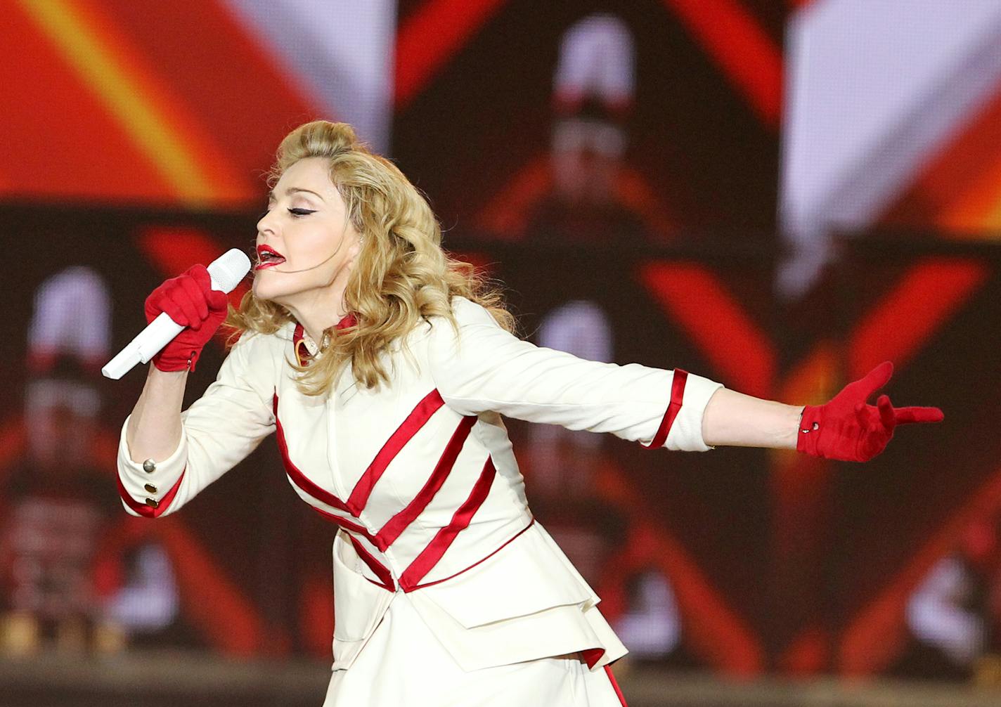 Madonna performs at Xcel Energy Center in St. Paul November 3, 2012. (Courtney Perry/Special to the Star Tribune)