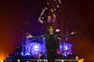 Lead singer William DuVall of Alice in Chains, with drummer Sean Kinney, got the Grandstand shows underway on the first day of the Minnesota State Fai